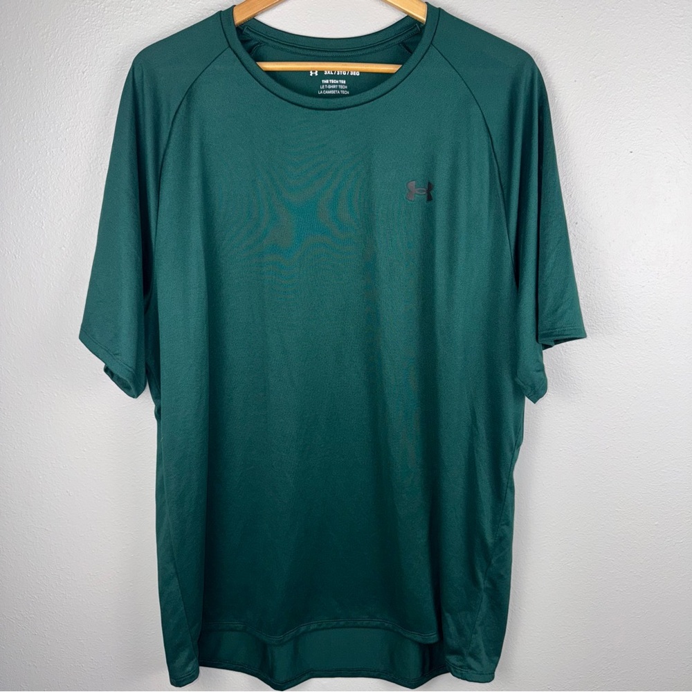 Under Armour The Tech Tee Men's 3XL Green Short Sleeve Loose Fit Shirt Quick-Dry - Picture 1 of 9